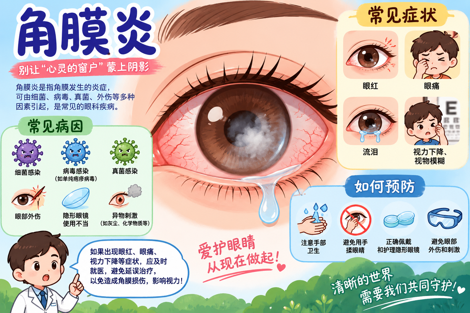 角膜炎怎么治疗？不同类型治疗方法不一样！