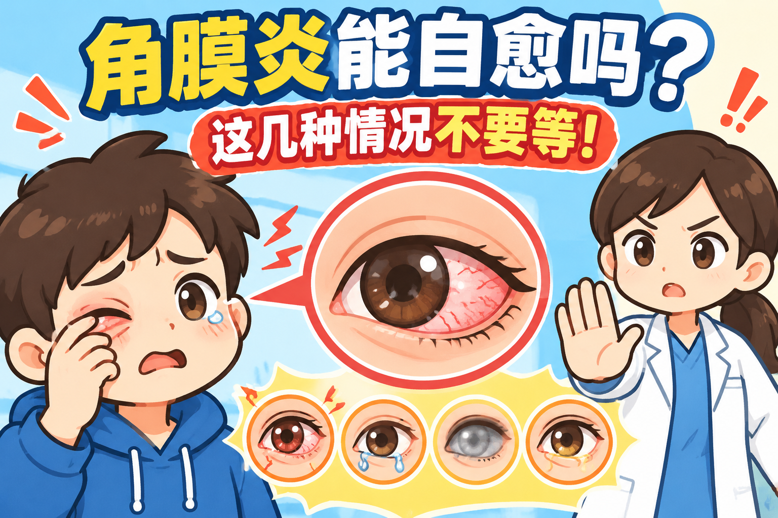 角膜炎能自愈吗？这几种情况不要等