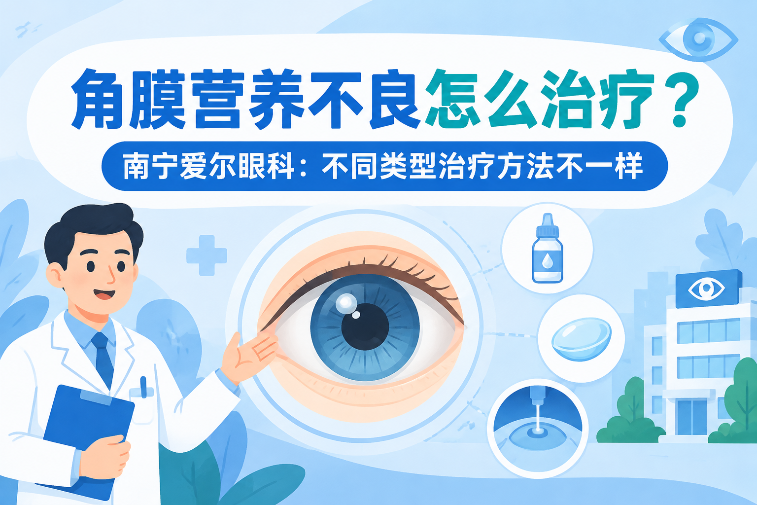 角膜营养不良怎么治疗？不同类型治疗方法不一样